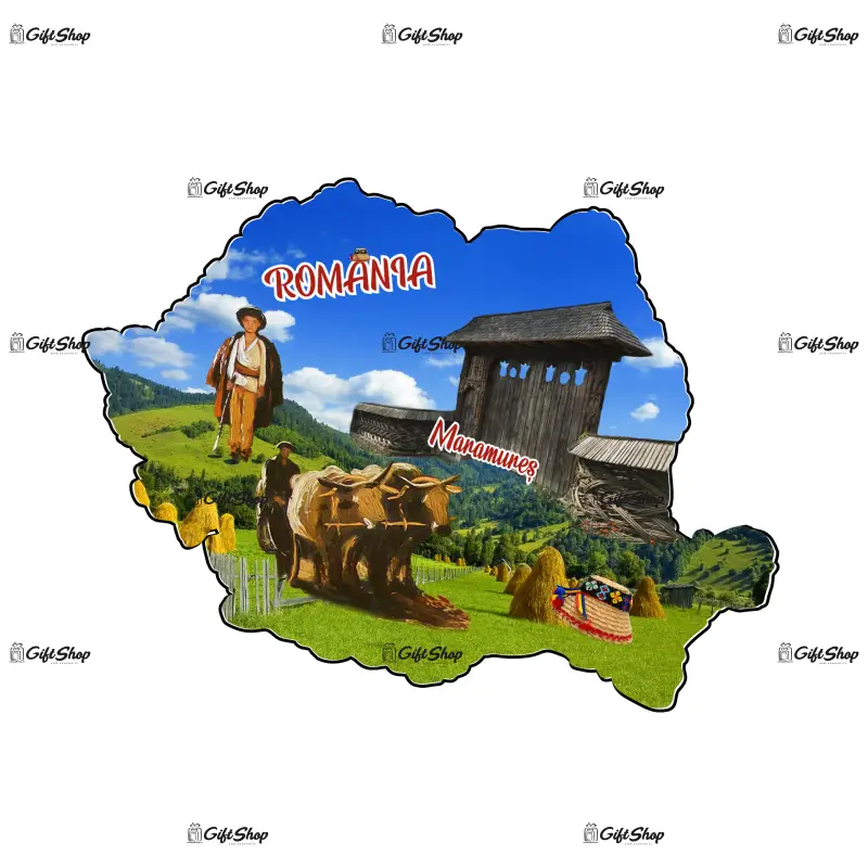 Maramures, romania, magnet harta, model mgs 203